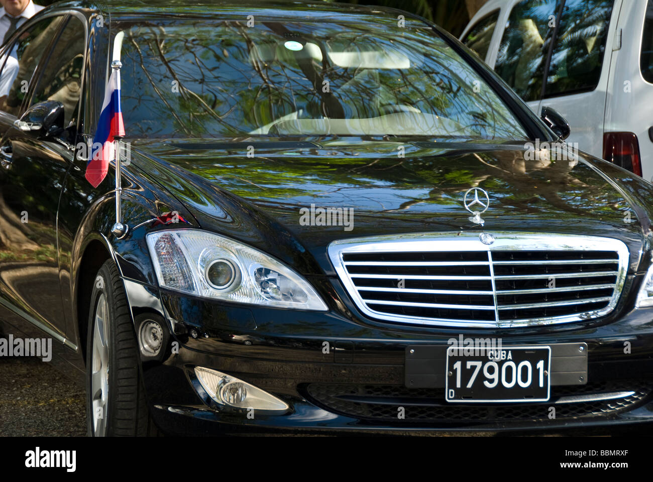 a Russian diplomatic car in Cuba Stock Photo