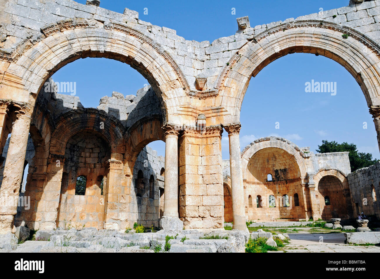 Simeon monastery Quala'at Samaan, Dead Cities, Syria, Asia Stock Photo