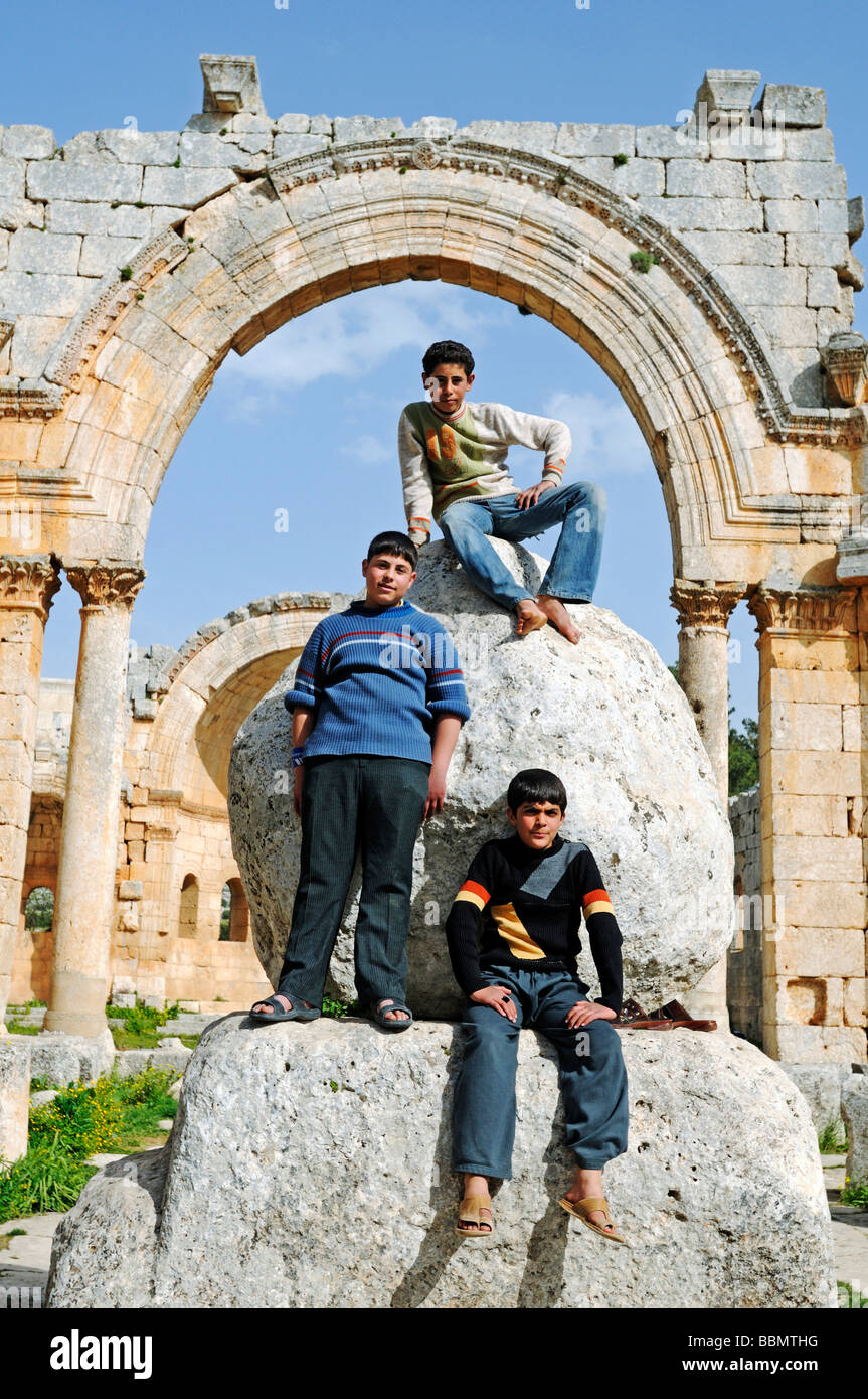 Stone of the Stylite or PillarSaint Simeon in the Simeon Monastery in