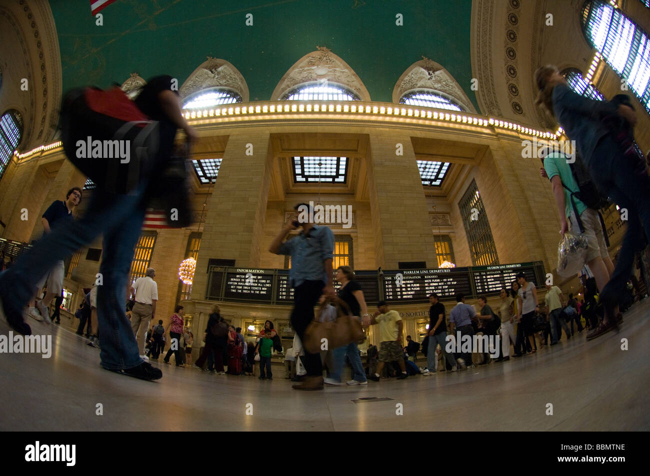 Travelers in Grand Central Terminal in New York Stock Photo