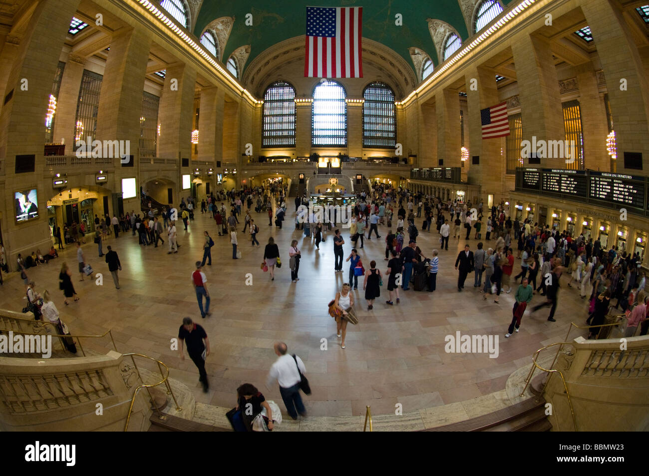 Travelers in Grand Central Terminal in New York Stock Photo