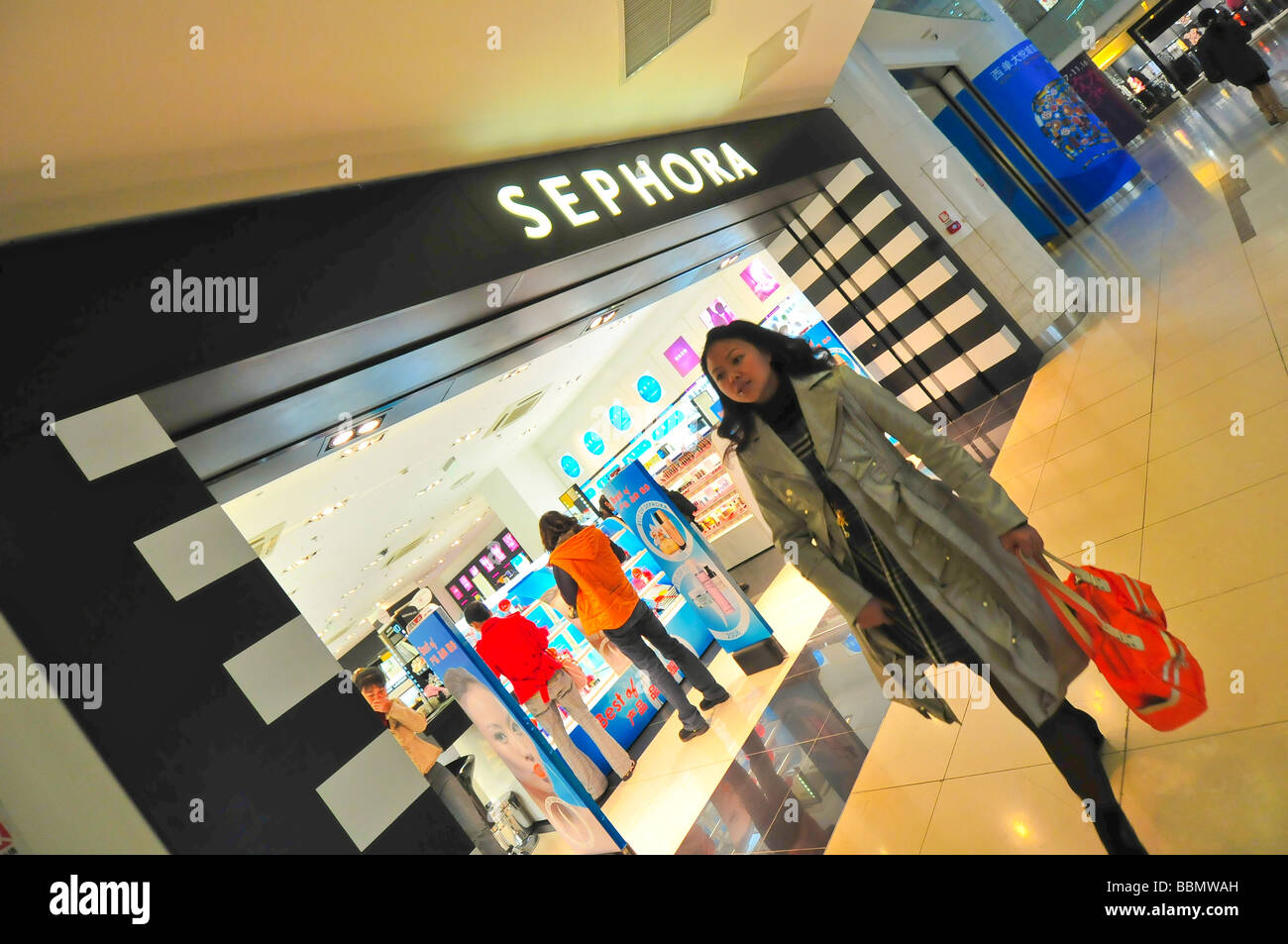 Shopping at Sephora Beijing China Stock Photo