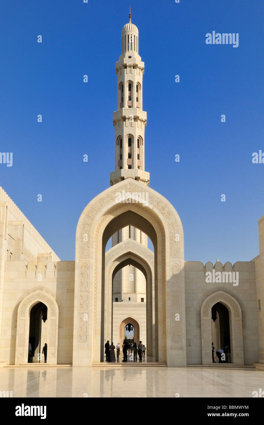 Sultan Qaboos Grand Mosque, Muscat, Sultanate of Oman, Arabia, Middle East Stock Photo