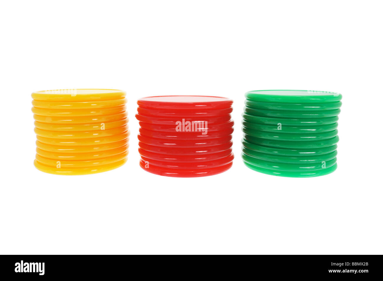 Stacks of Game Chips Stock Photo Alamy