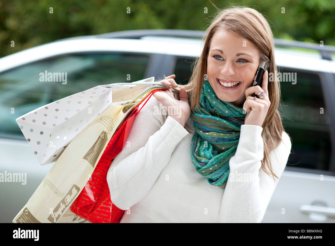 Girl with shopping bags Stock Photo Alamy