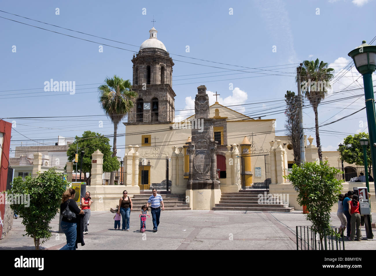 Cathedral in the centre of the arts town of Tonala, Jalsico, Mexico Stock Photo