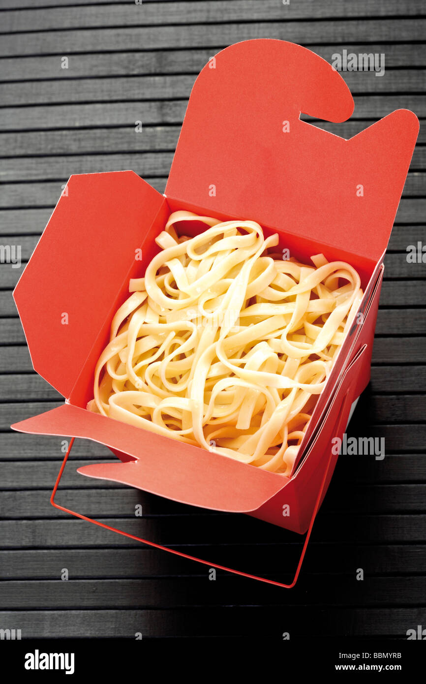 Takeaway noodles Stock Photo