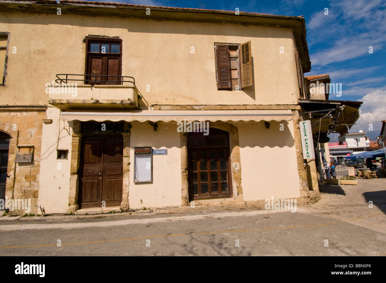 An old tavern in the town of Polis, Cyprus Stock Photo