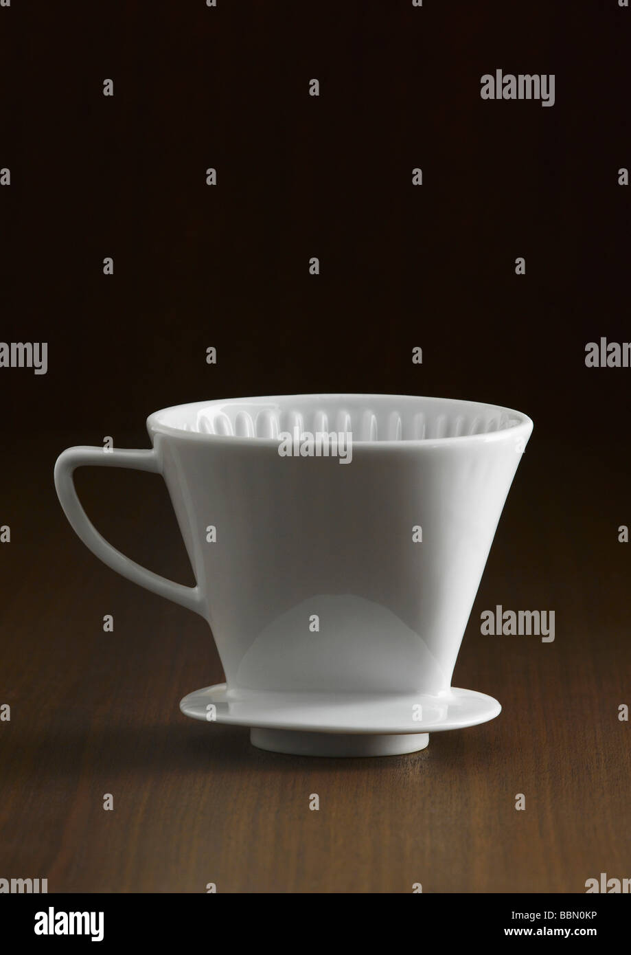 Porcelain coffee filter holder, close up Stock Photo Alamy