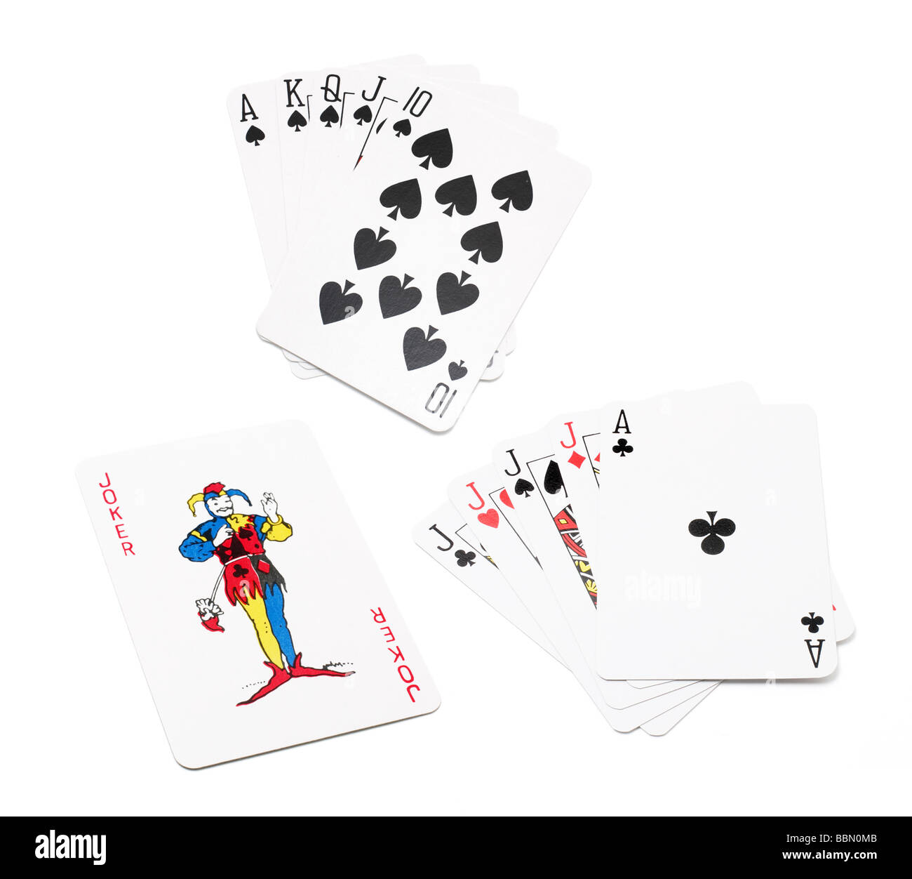 Playing cards and wild card Cut Out Stock Images & Pictures Alamy
