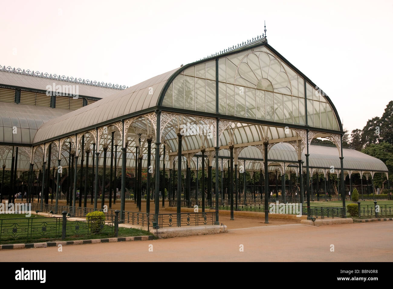 The glass house of the Lalbagh Botanical Garden of Bangalore India