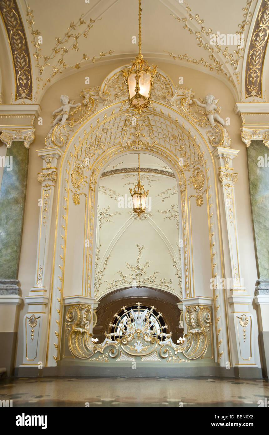 luxury room An interior of opera theatre Odessa Ukraine Stock Photo