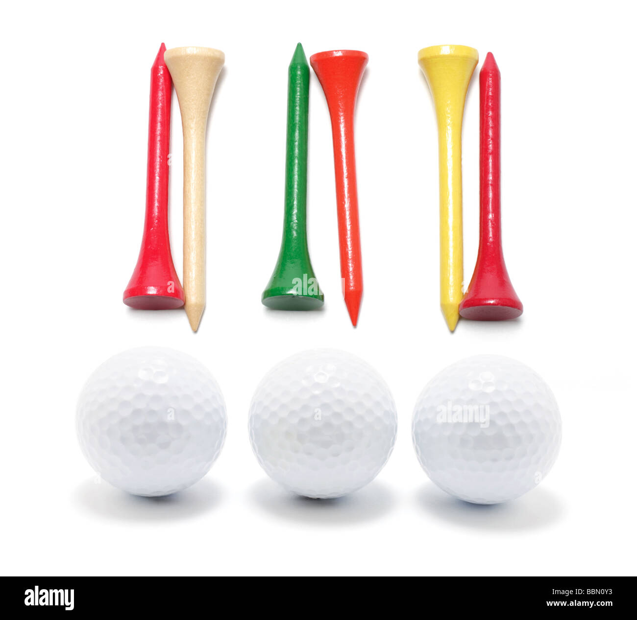 Golf Balls and Tees Stock Photo Alamy