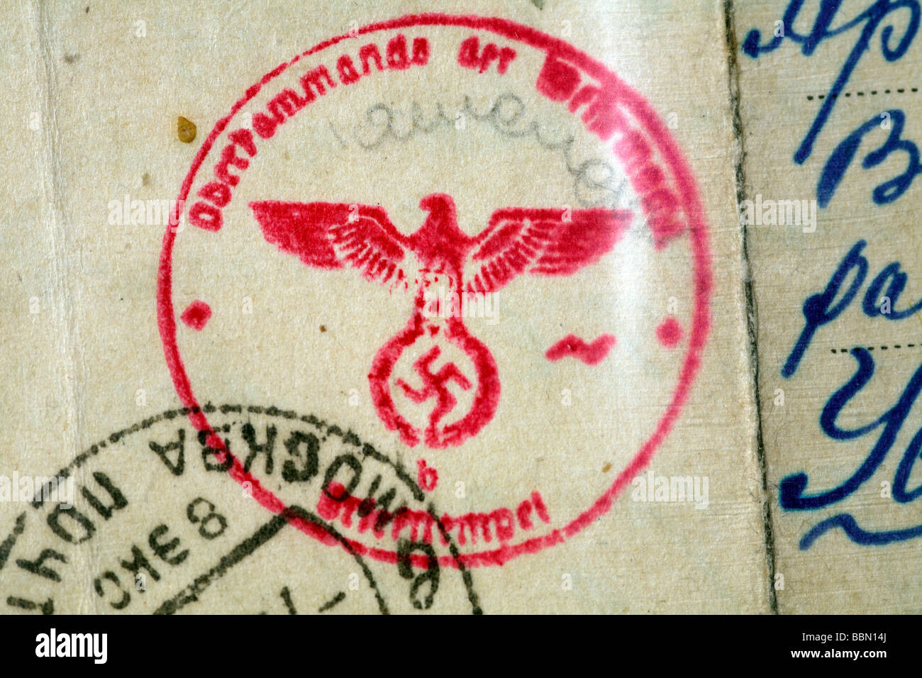 Second world war German postmark Stock Photo