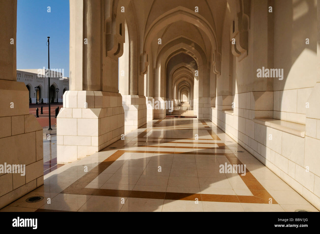 Al Alam Palace of Sultan Qaboos, Muscat, Sultanate of Oman, Arabia, Middle East Stock Photo