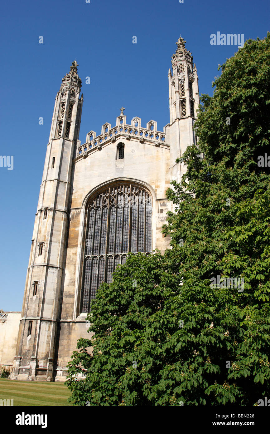 view of the chapel of king's college from king's college parade cambridge uk Stock Photo