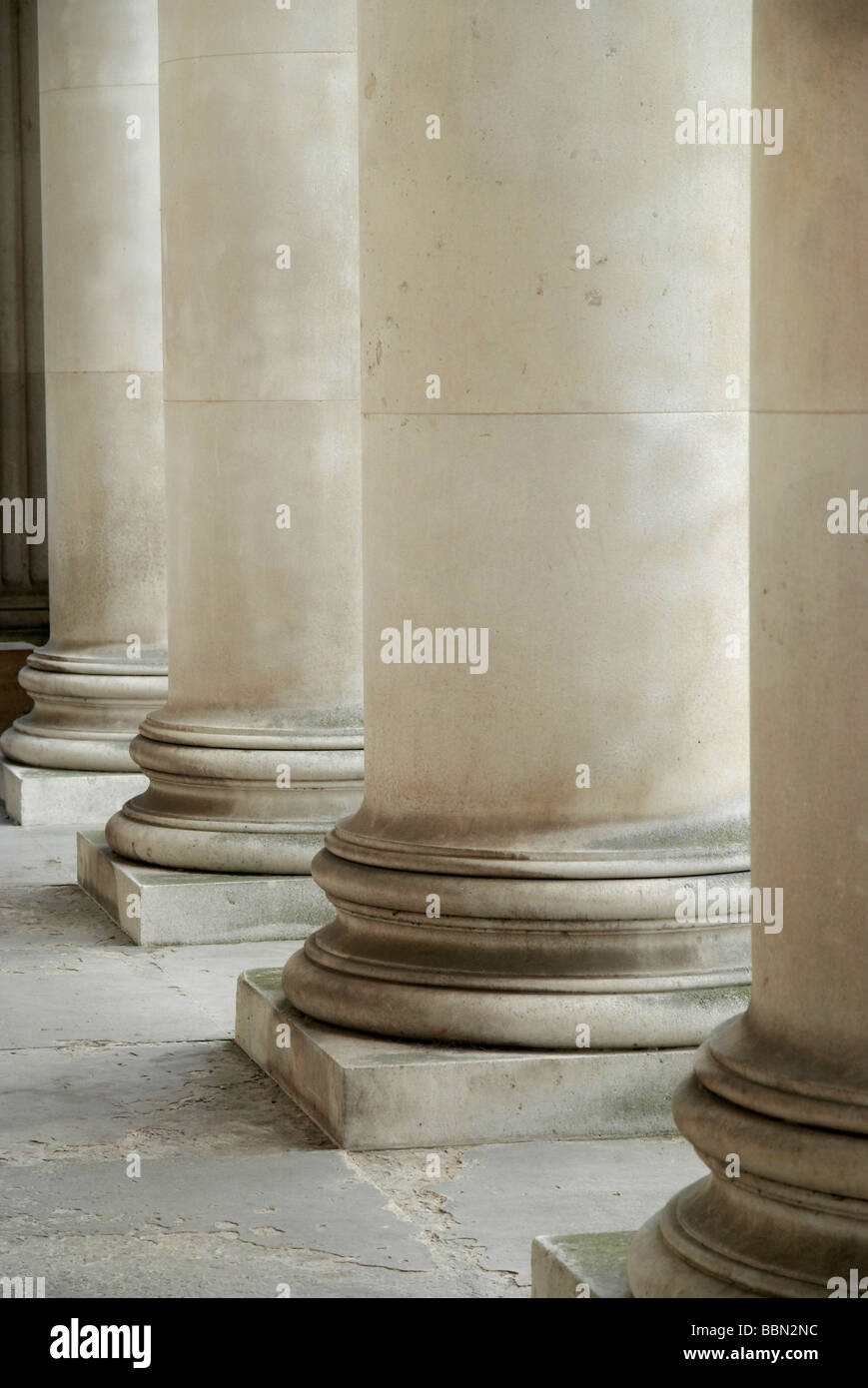Carved stone pillars Stock Photo
