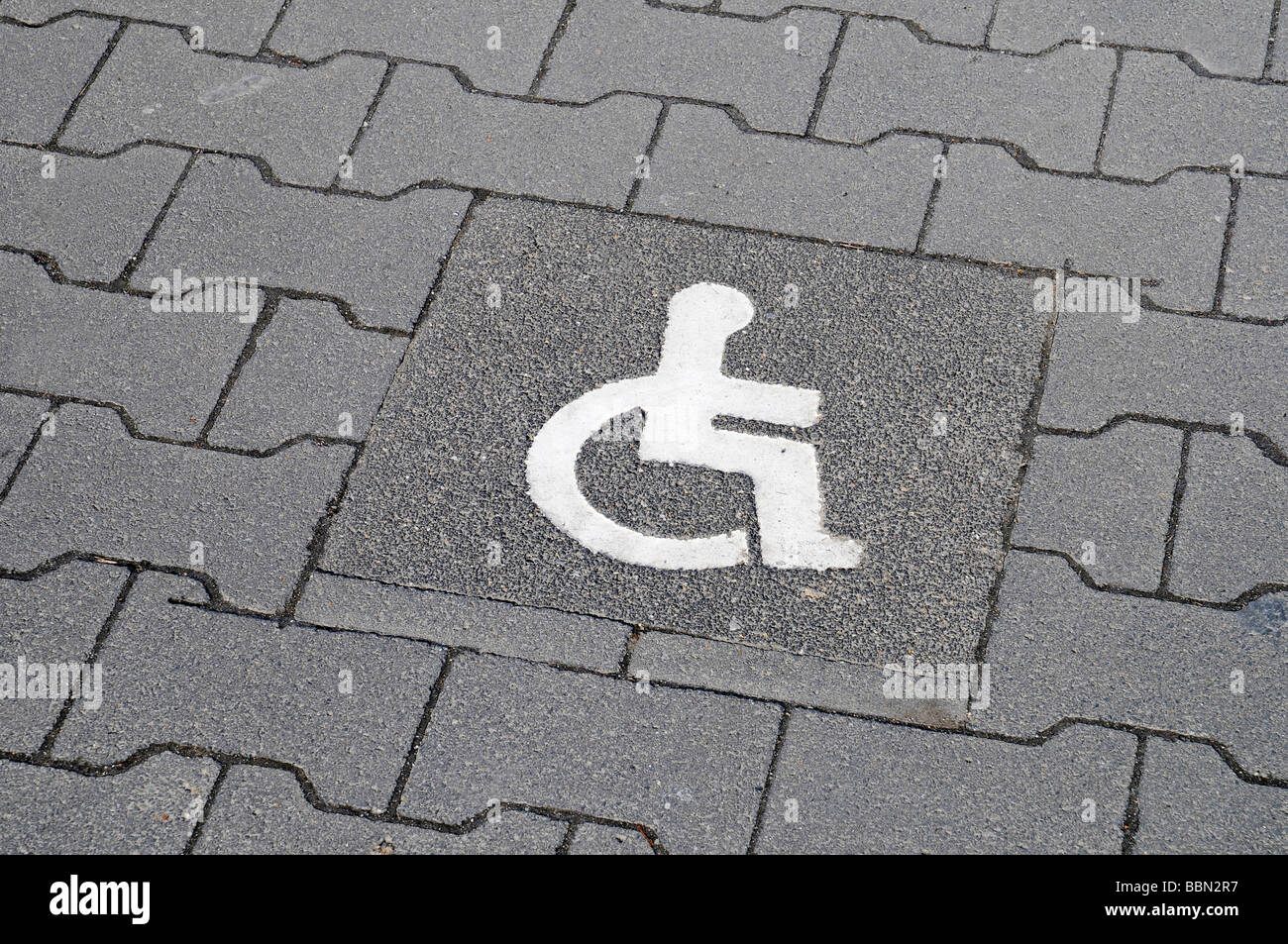 Symbol, wheelchair, disabled parking spot, disabled access, parking lot ...