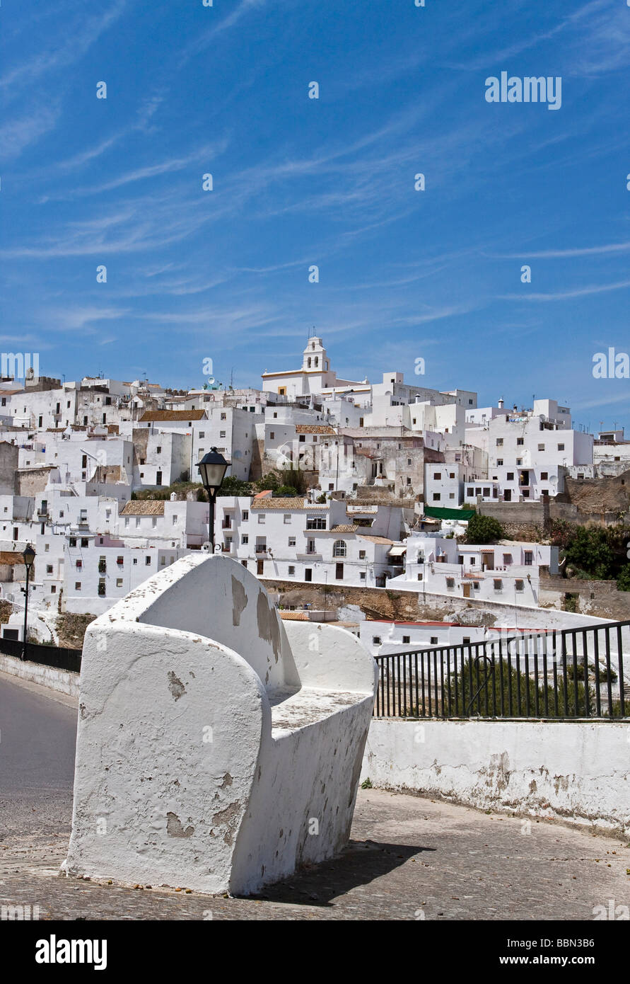 View of a part of the Old Town in Vejer de la Frontera, Andalusia, Spain, Europe Stock Photo