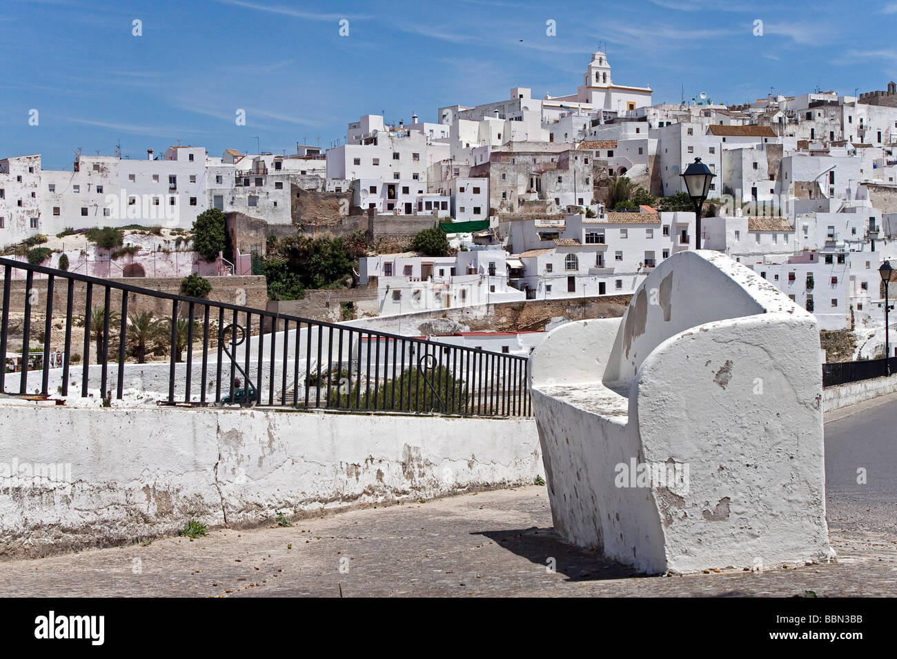 View of a part of the Old Town in Vejer de la Frontera, Andalusia, Spain, Europe Stock Photo