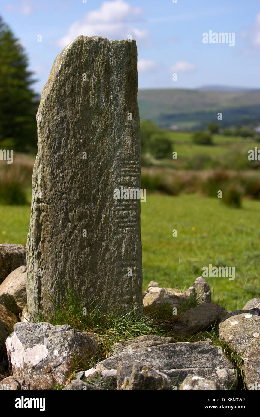 Aghascrebagh Ogham Stone county tyrone northern ireland uk this is the