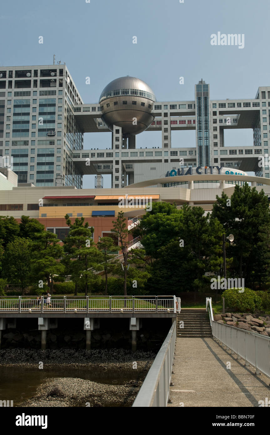 Fuji Television building in Odaiba, Tokyo, Japan Stock Photo