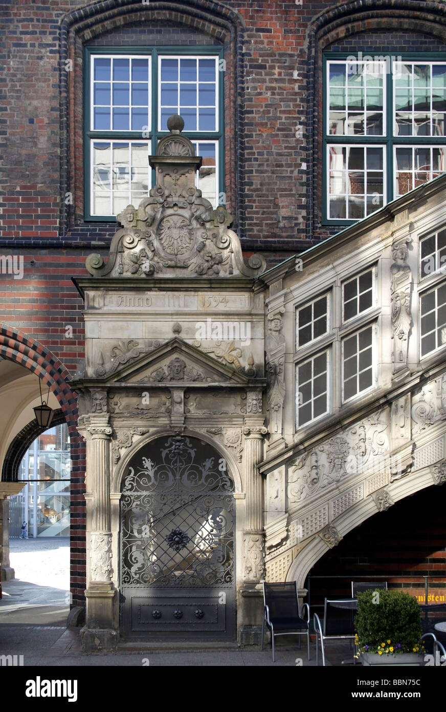 Renaissance staircase of the town hall, Hanseatic City of Luebeck