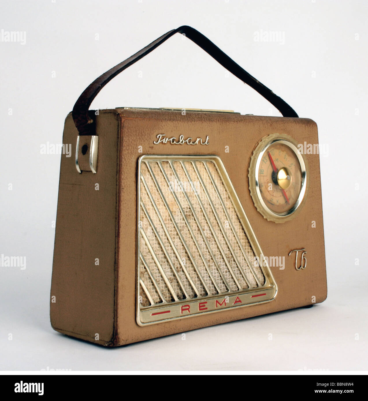 broadcast, radio, radio sets, portable radio Rema Trabant T6, made by VEB  REMA Rundfunktechnik Stollberg, GDR, 1960/1961, historic, historical, 20th  century, East-Germany, East Germany, DDR, radio set, technic, design by  Heinz Breitfeld,