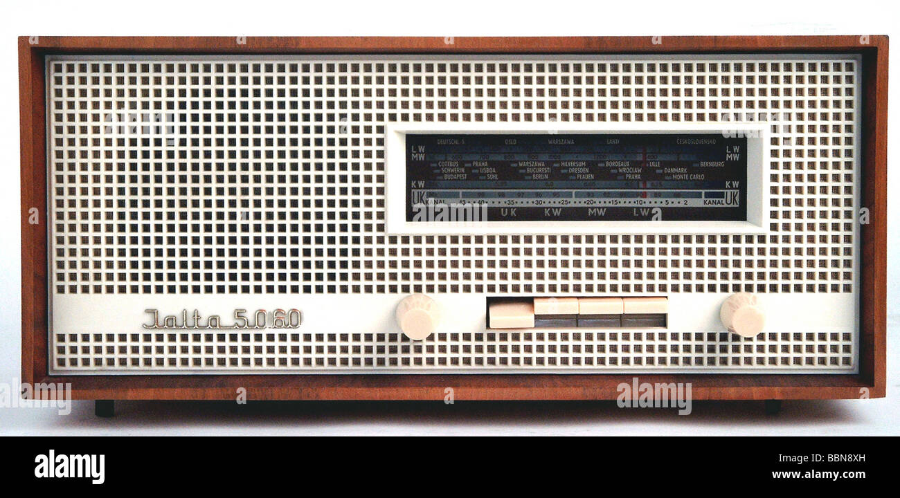 broadcast, radio, radio sets, Kleinsuper Jalta 5060, made by VEB Stern-Radio  Sonneberg, 1963, historic, historical, 20th century, East-Germany, East  Germany, DDR, radio set, technic, design by Horst Giese, 1960s, 60s, home  electronics