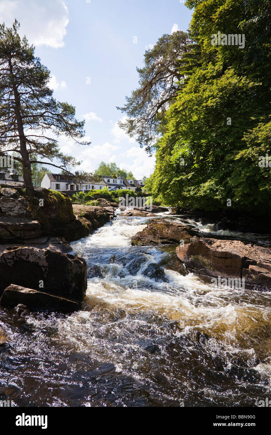 River Dochart at the falls of Dochart Killin Stirlingshire Scotland Stock Photo