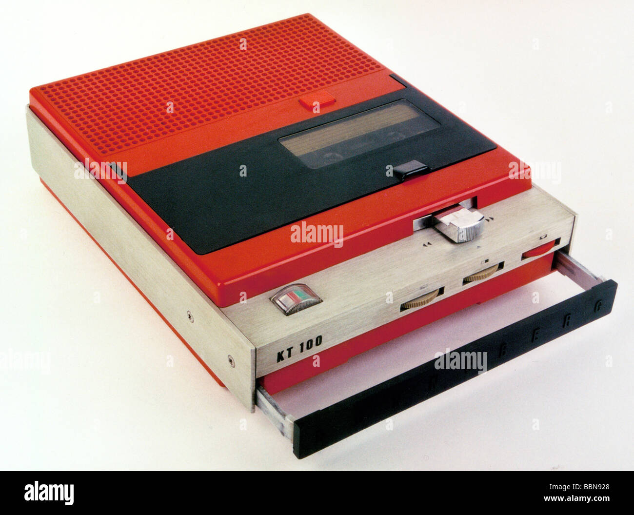 technics, tape recorder, combination recorder KT 100, made by VEB  Stern-Radio Sonneberg, GDR, 1969/1970, historic, historical, 20th century,  East-Germany, East Germany, DDR, radio set, technic, factory design, first portable  cassette recorder in