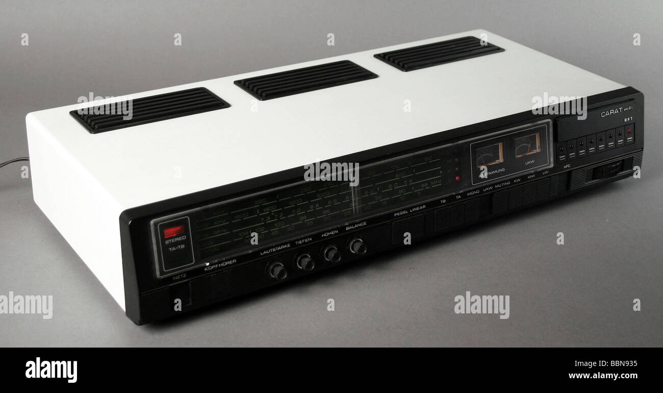 broadcast, radio, radio sets, hi-fi-stereo home receiver 'Carat S', made by VEb Stern-Radio Sonnerberg, 1979, Stock Photo