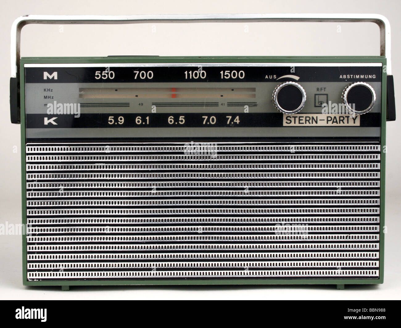 broadcast, radio, radio sets, portable radio Stern Party R 120-00, made by  VEB Stern-Radio Berlin, GDR, 1967, historic, historical, 20th century,  East-Germany, East Germany, DDR, radio set, technic, home electronics,  1960s, 60s,