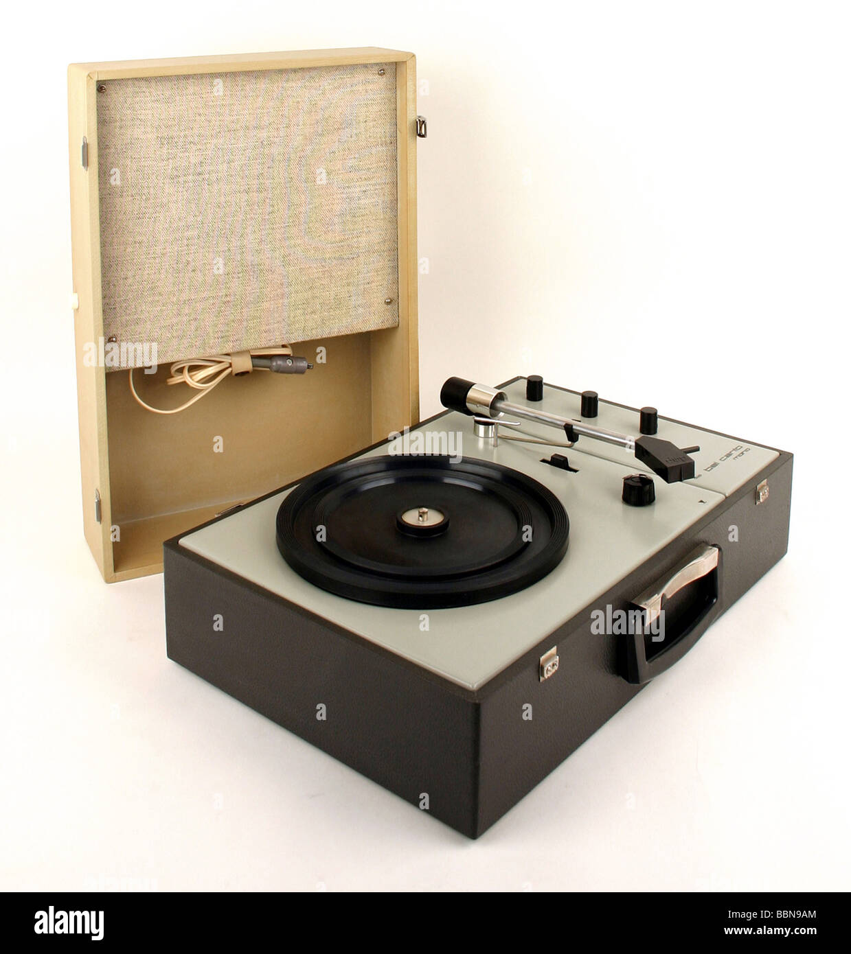technics, record player, portable record player bel canto mono, made by Delphinwerk Pirna, GDR, 1968, Stock Photo