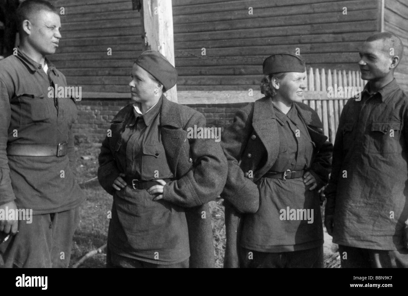 events, Second World War / WWII, Russia, prisoners of war, soldiers of the Red Army, captured at Dukhovshchina near Smolensk, July 1941, Stock Photo