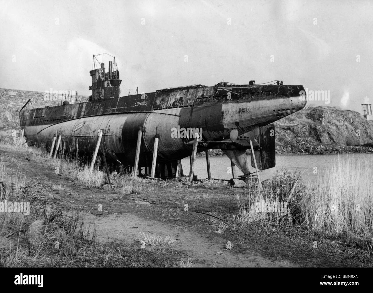 events, Second World War / WWII, naval warfare, Finnish submarine 'Vesikko' as a museum ship, photo from 1962, Stock Photo