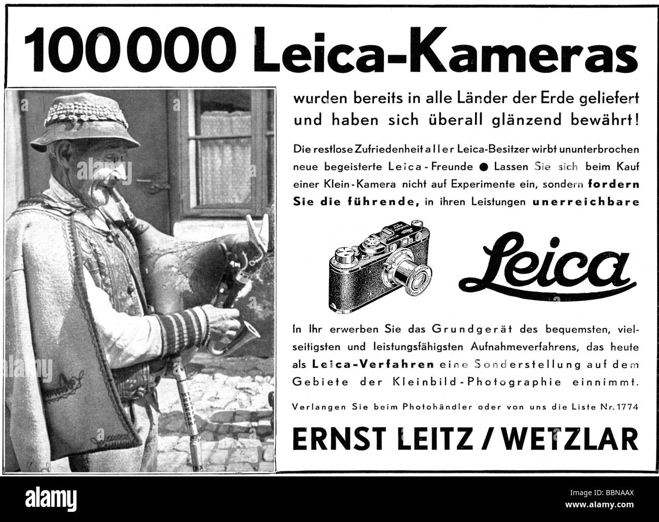 advertising, photography, Leica camera, Ernst Leitz, Wetzlar, advert, 'Atlantis', May 1933, , Stock Photo