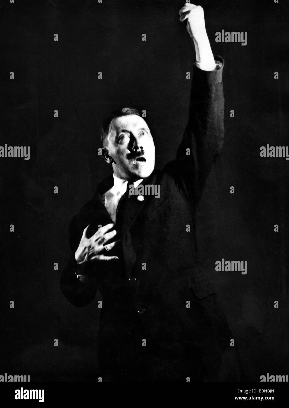 Hitler, Adolf, 20.4.1889 - 30.4.1945, German politician (NSDAP) Chancellor since 30.1.1933, half length, , Stock Photo