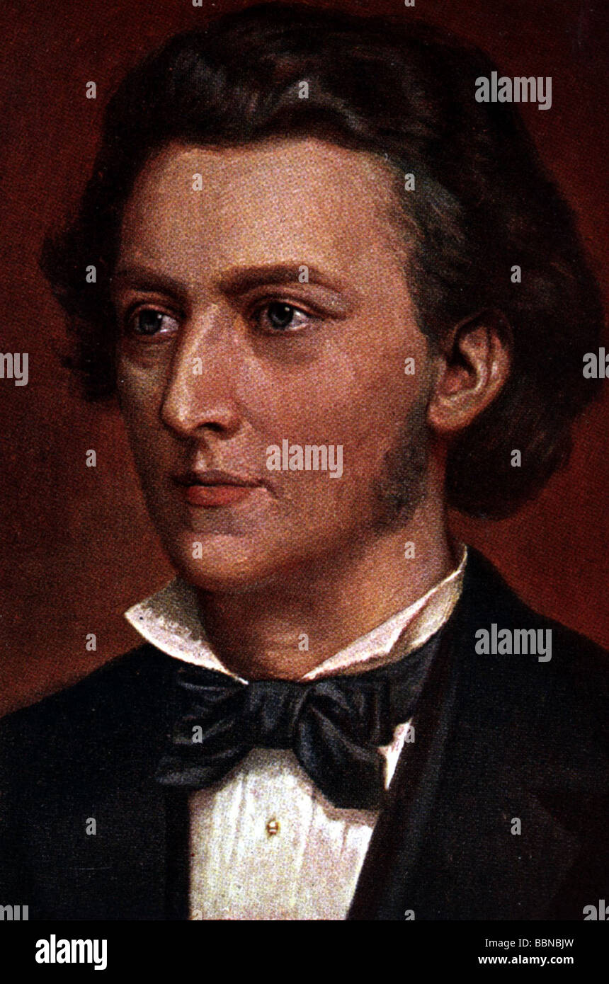 Chopin, Fryderyk, 1.3.1810 - 17.10.1849, Polish composer, portrait, 19th century, Stock Photo