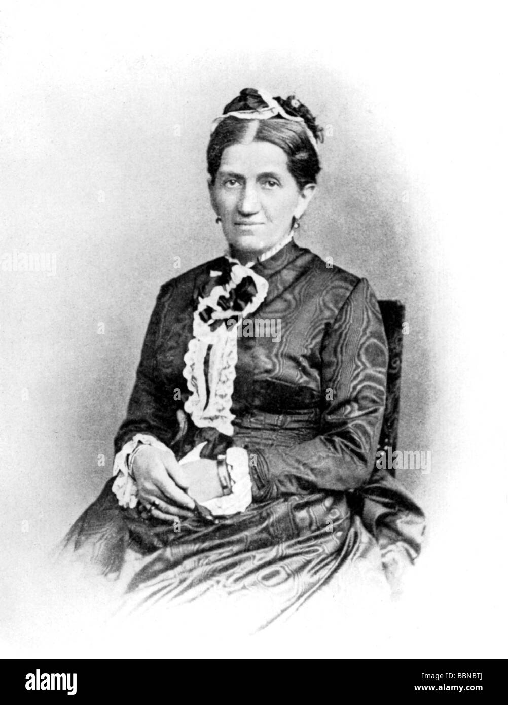 Bismarck, Johanna Frederike von, 11.4.1824 - 27.11.1894, Prussian noblewoman, half length, circa 1890, , Artist's Copyright has not to be cleared Stock Photo
