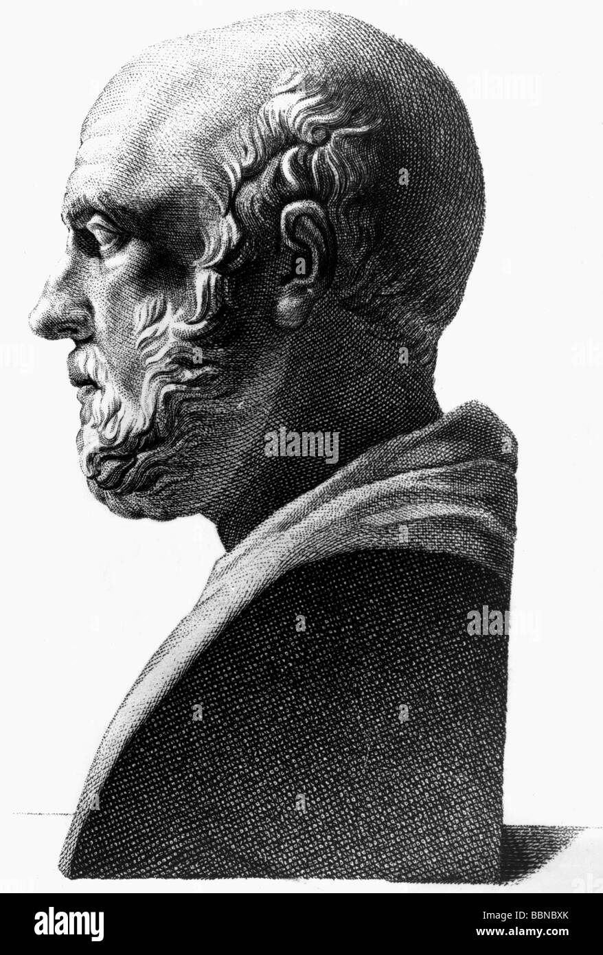 Hippocrates, circa 460 BC - circa 370 BC, Greek physician, portrait, bust, Stock Photo