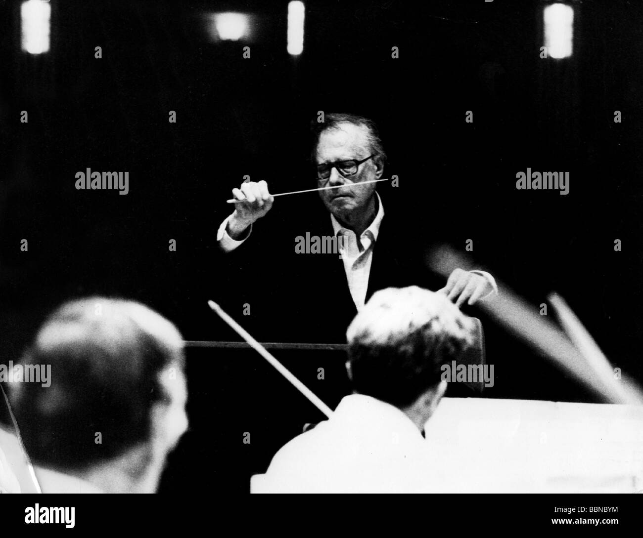 Karl, Böhm 28.8.1894 - 14.8.1981, Austrian condutor, half length, conducting, circa 1960s years, Stock Photo