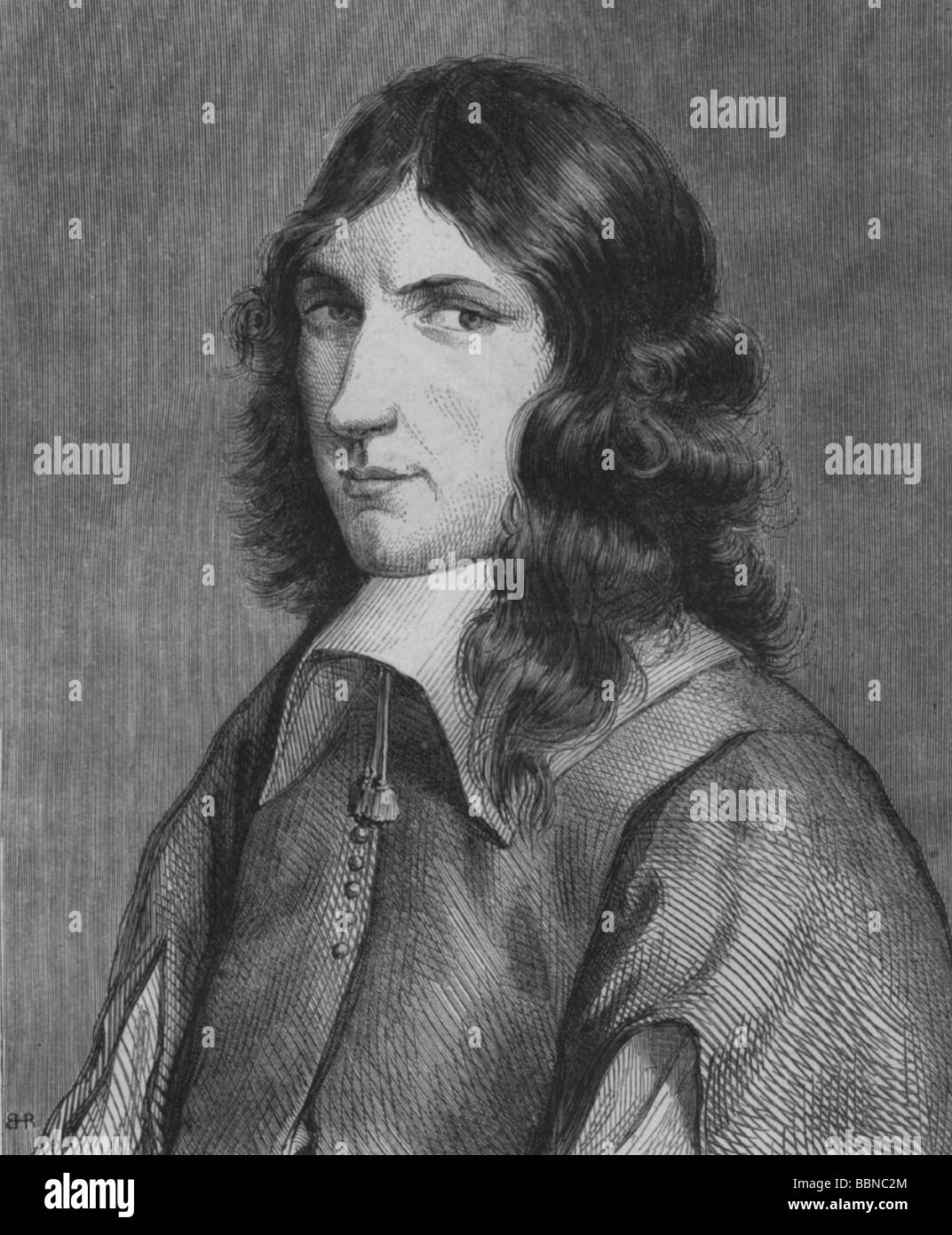 Le Nain, Mathieu, 1607 - 20.4.1677, French artist (painter), portrait, copper engraving, Musee du Puy, Artist's Copyright has not to be cleared Stock Photo