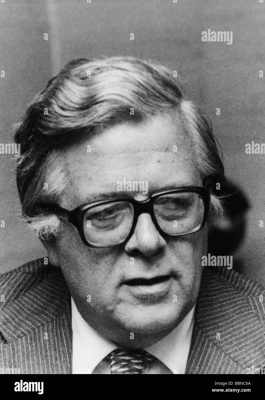 Howe, Geoffrey, 20.12.1926 - 9.10.2015, British politician, Foreign Secretary 11.6.1983 - 24.7.1989, portrait, circa 1985, , Stock Photo