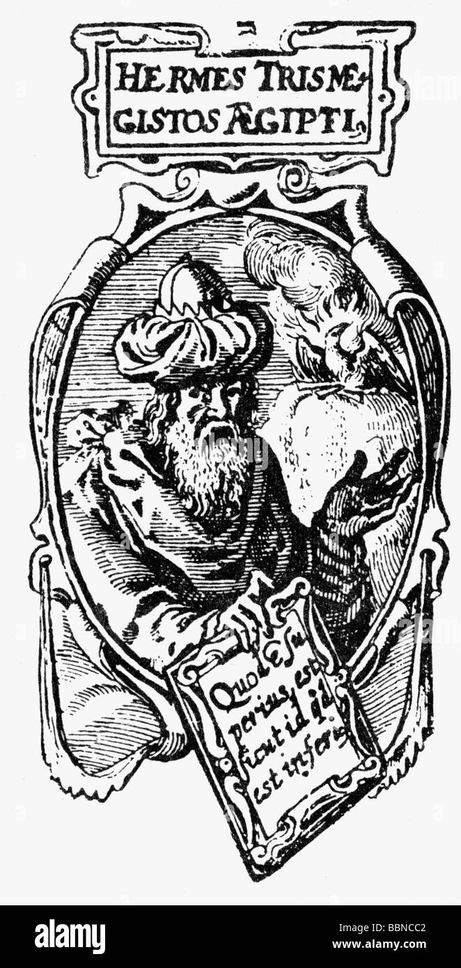 Hermes, Olympian god, Hermes Trismegistos, patron of alchemists, rising ...