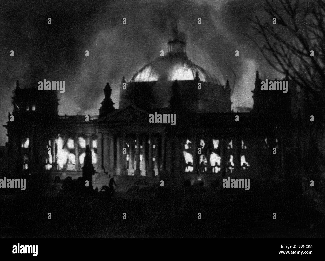 geography / travel, Germany, events, Reichstag fire, Berlin, 27.2.1933, Stock Photo