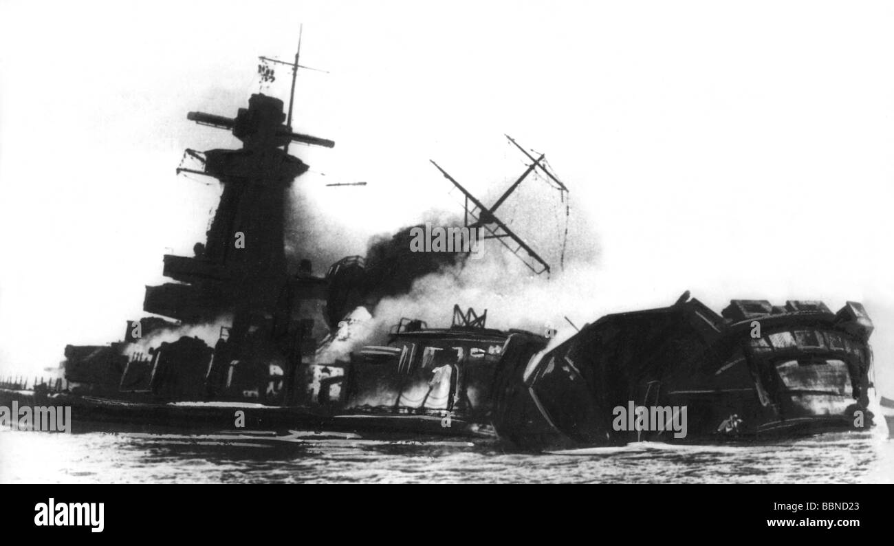 Graf Spee Sinking Black And White Stock Photos & Images - Alamy