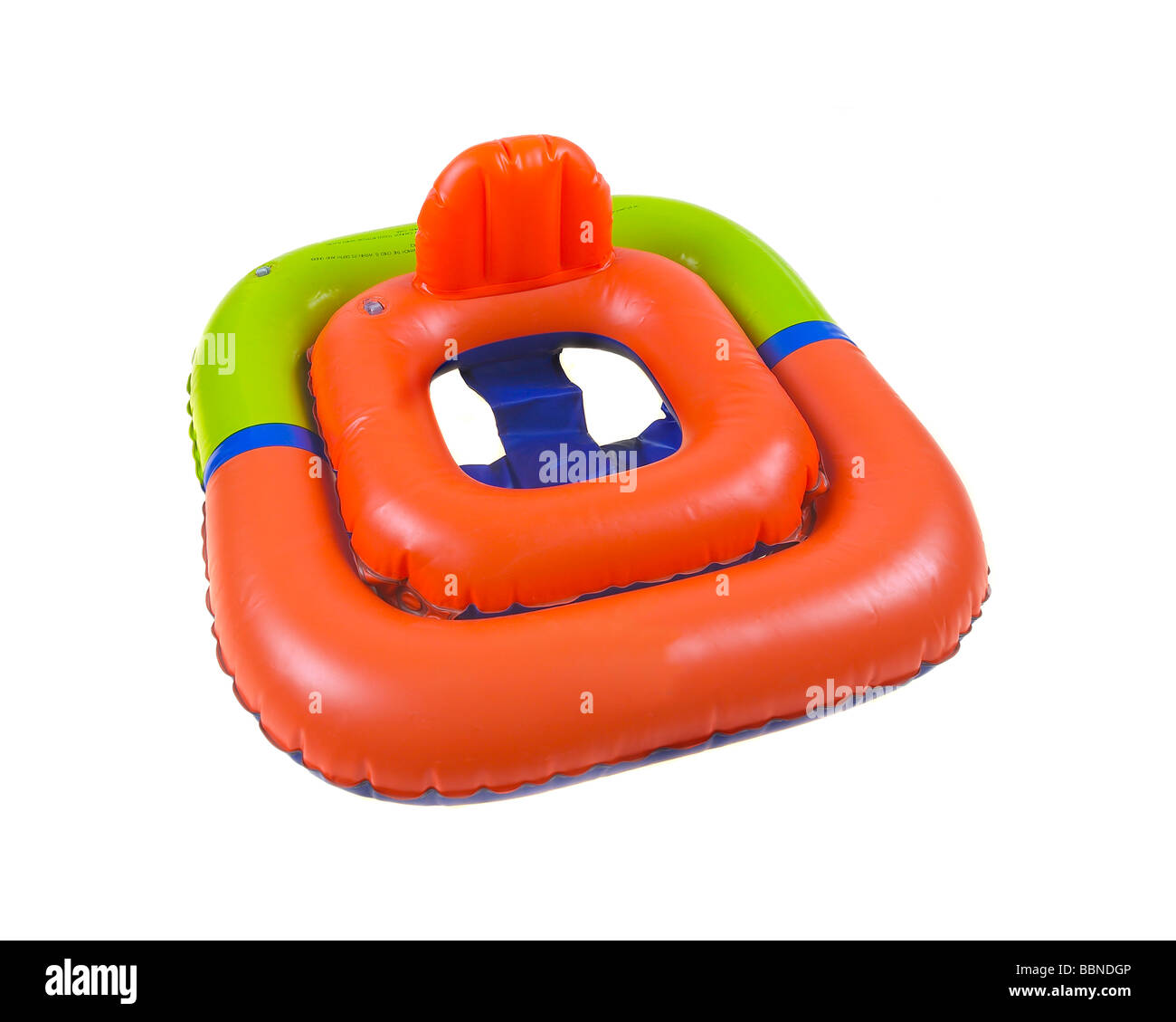 COLOURFUL CHILDS INFLATABLE FLOATATION RING Stock Photo