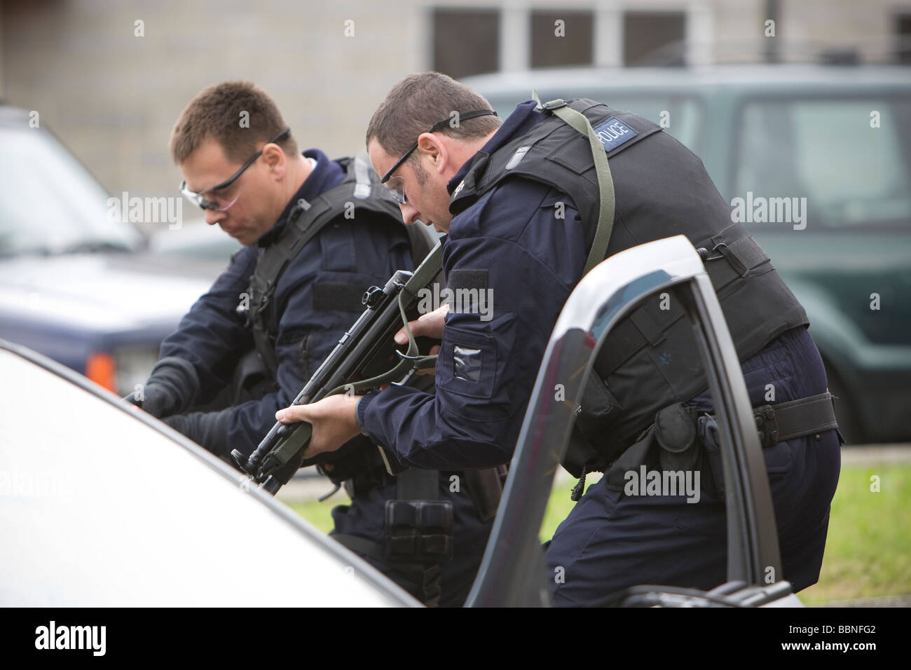 London Police officers undergoing specialist training at the