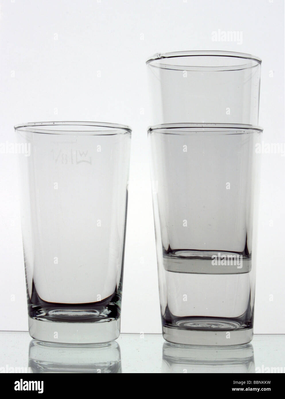 glass, vessels, stackable glasses 1/8 litre, made by VEB Vereinigte  Lausitzer Glaswerke Weisswasser, GDR, 1970s Stock Photo - Alamy